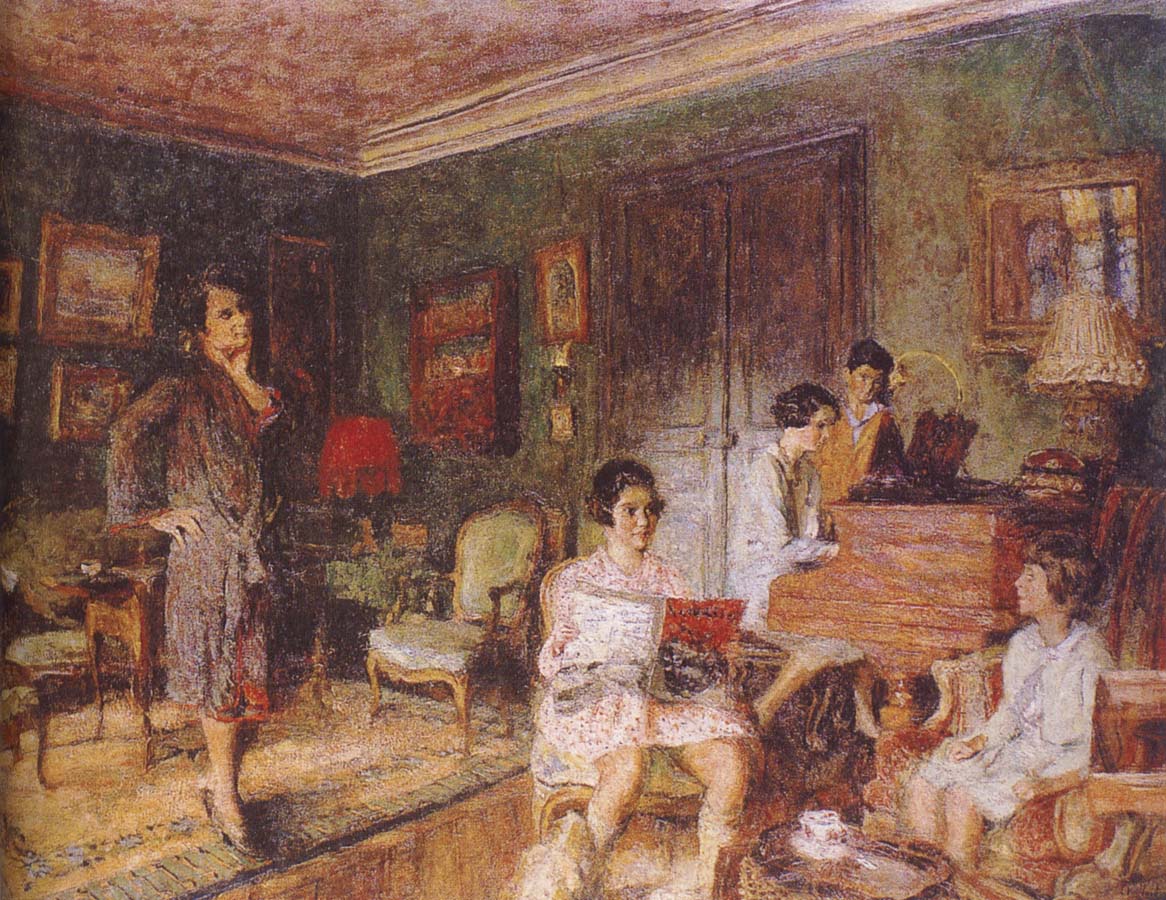 Mrs Olga with her children